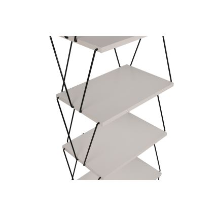 Kirjahylly BALABAN 165x48 cm valkoinen/musta