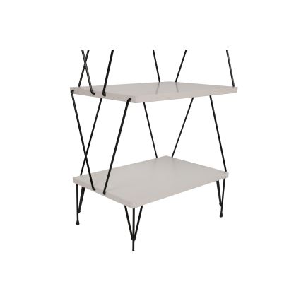 Kirjahylly BALABAN 165x48 cm valkoinen/musta