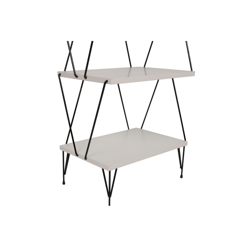 Kirjahylly BALABAN 165x48 cm valkoinen/musta