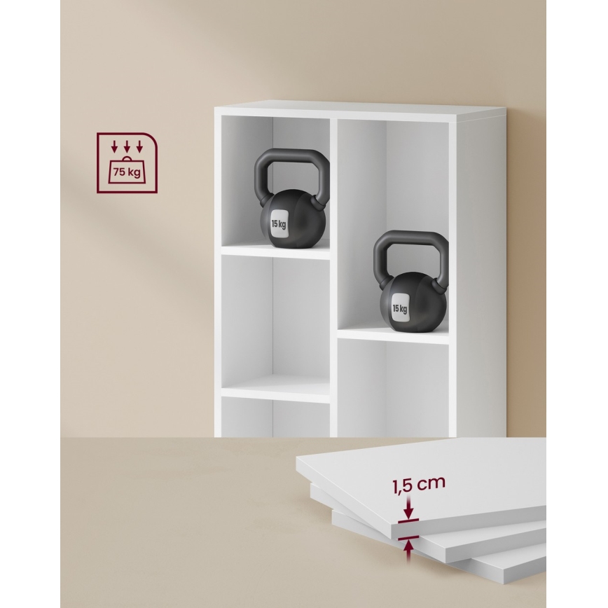 Kirjahylly DOVARO, valkoinen