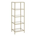 Kirjahylly GLASY 40x125x30 cm kultainen