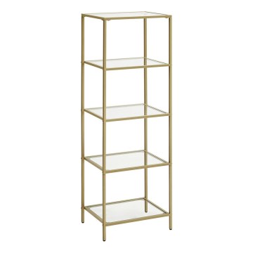 Kirjahylly GLASY 40x125x30 cm kultainen