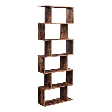 Kirjahylly LIVARO ruskea