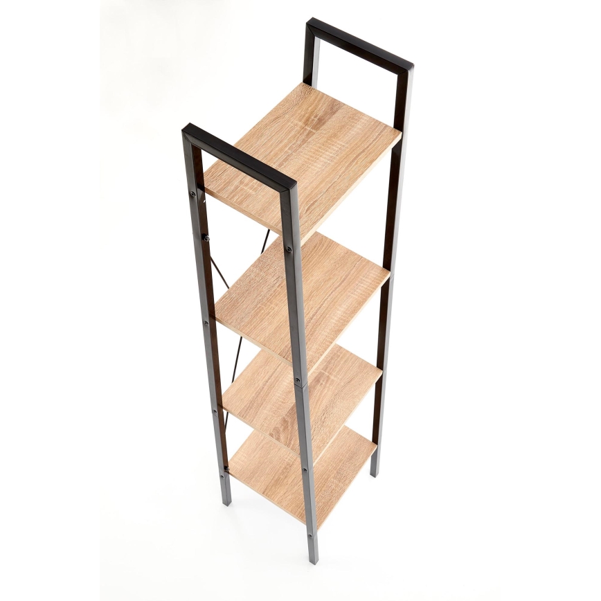 Kirjahylly NARVIK 148x34 cm musta/sonoma-tammi