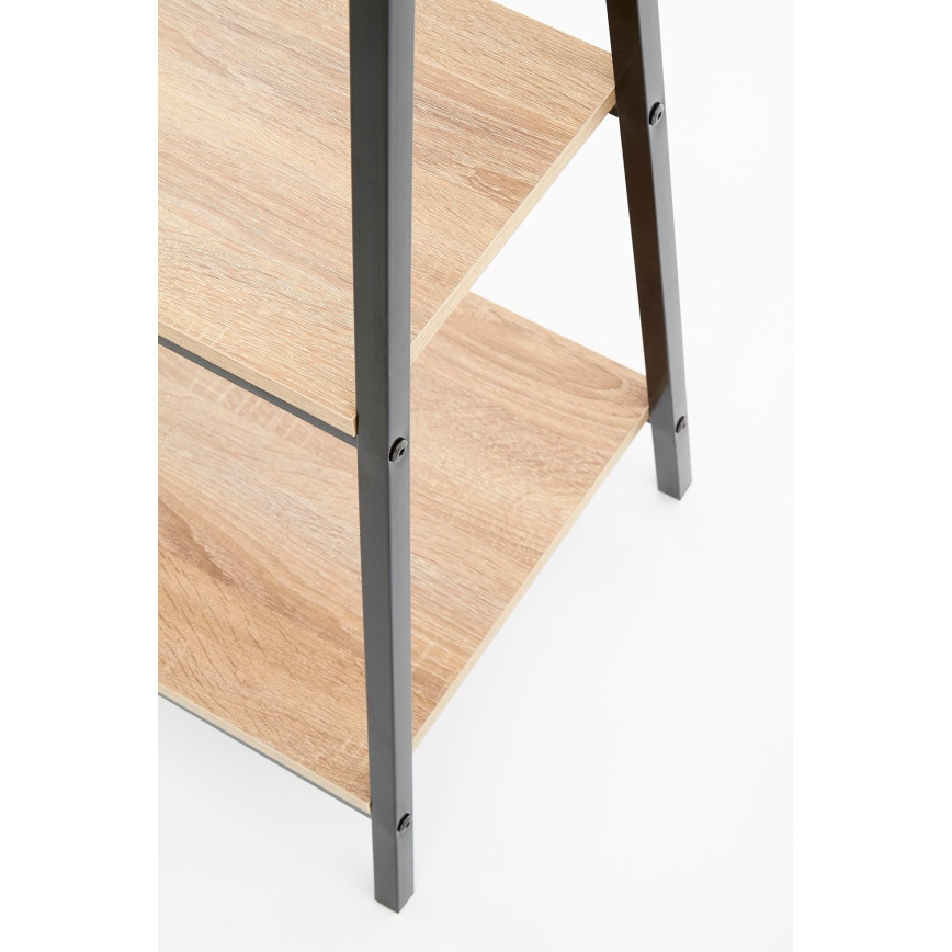 Kirjahylly NARVIK 148x34 cm musta/sonoma-tammi