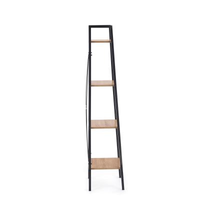 Kirjahylly NARVIK 148x34 cm musta/sonoma-tammi