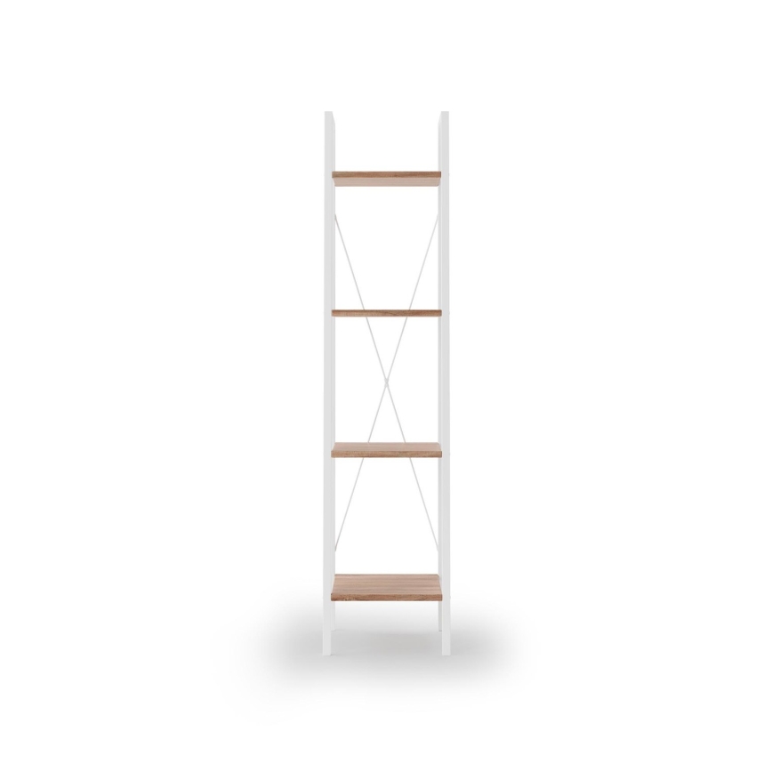 Kirjahylly NARVIK 148x34 cm valkoinen/tammi sonoma