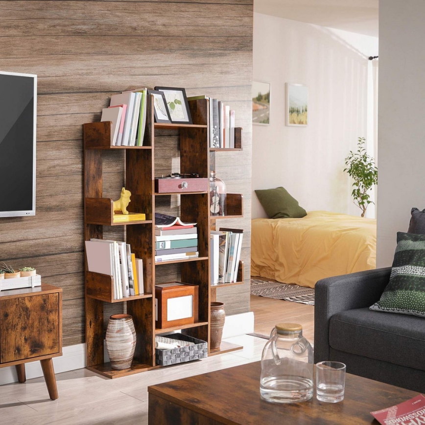 Kirjahylly NAVARO, ruskea