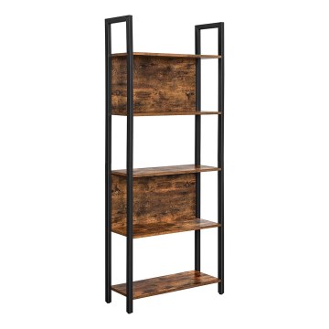 Kirjahylly NAVARO ruskea/musta