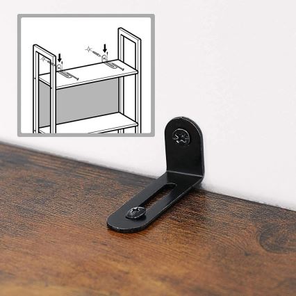 Kirjahylly NAVARO ruskea/musta