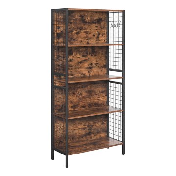 Kirjahylly NAVARO ruskea/musta