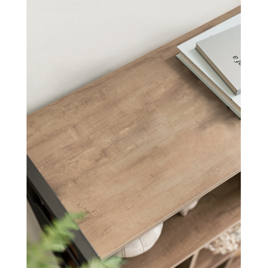 Kirjahylly NAVARO ruskea/musta