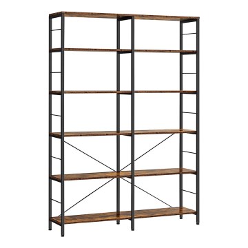 Kirjahylly NAVARO ruskea/musta