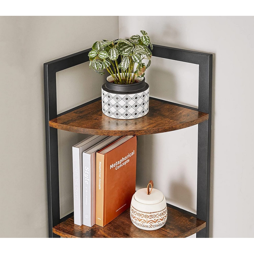 Kirjahylly NAVARO ruskea/musta