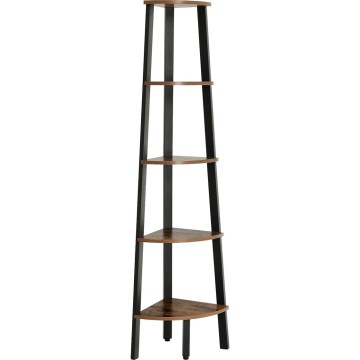 Kirjahylly NAVARO ruskea/musta