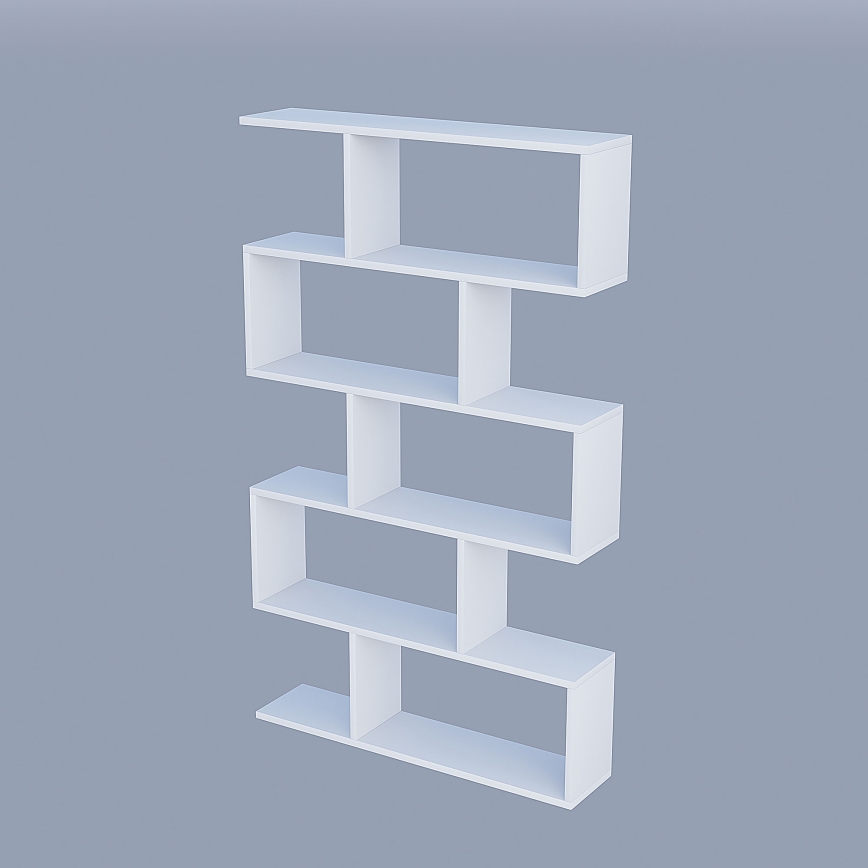 Kirjahylly NILUFER 156x90 cm valkoinen