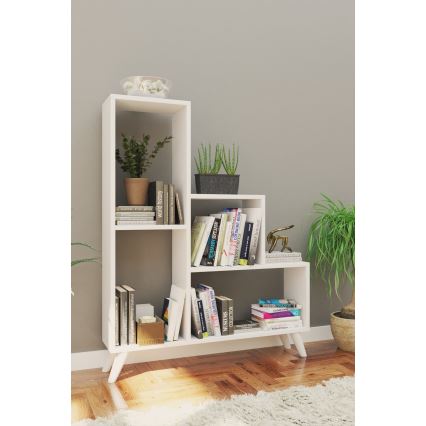 Kirjahylly NISA 106x88 cm valkoinen