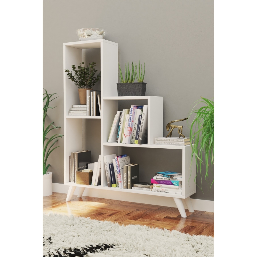 Kirjahylly NISA 106x88 cm valkoinen