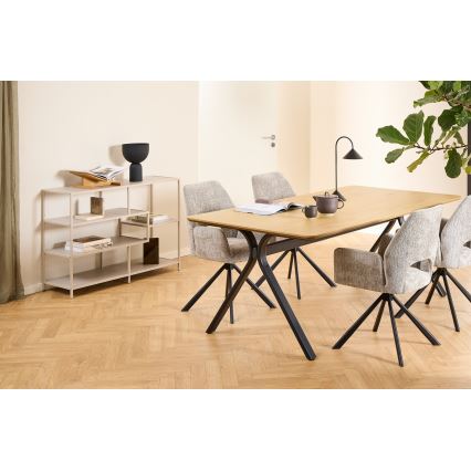 Kirjahylly SARON 114x78 cm harmaa