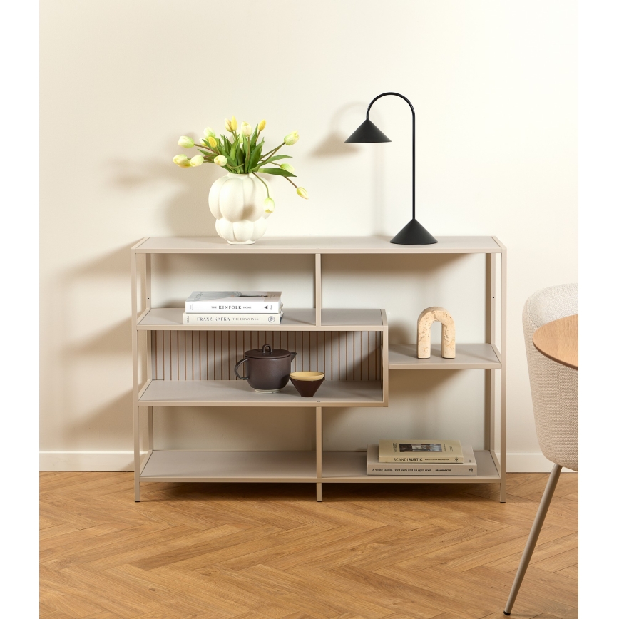 Kirjahylly SARON 114x78 cm harmaa