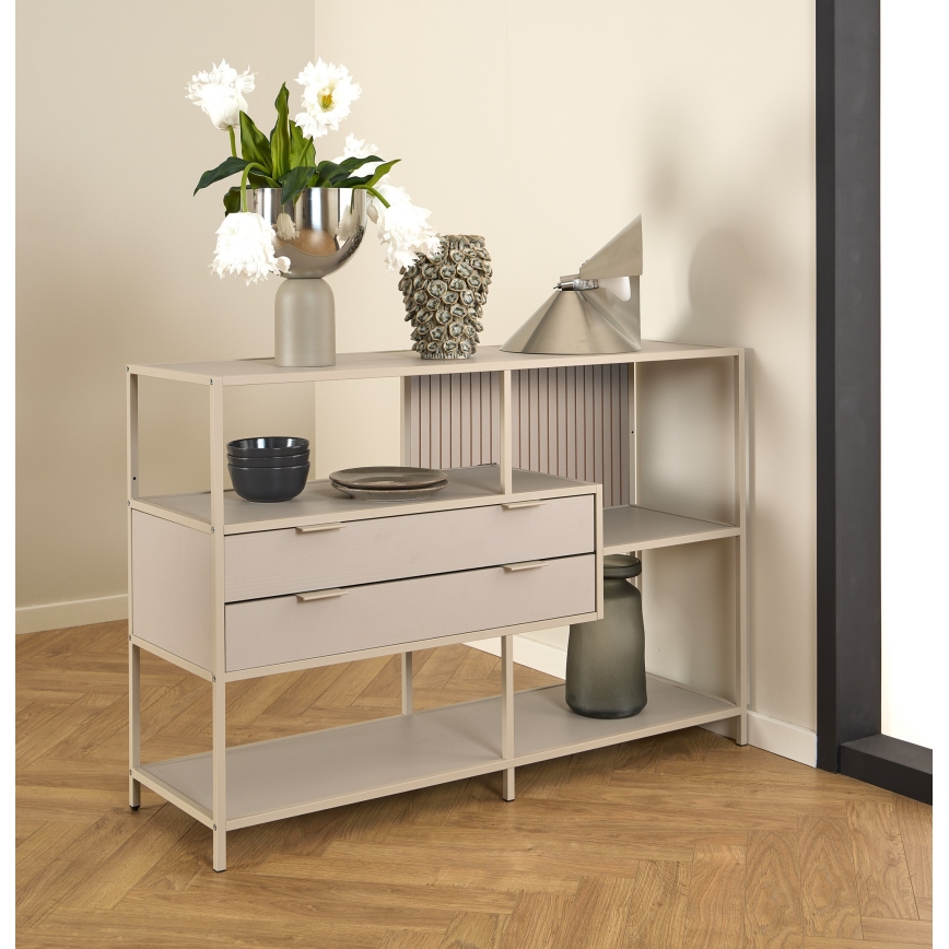 Kirjahylly SARON 114x78 cm harmaa