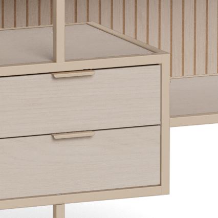 Kirjahylly SARON 114x78 cm harmaa