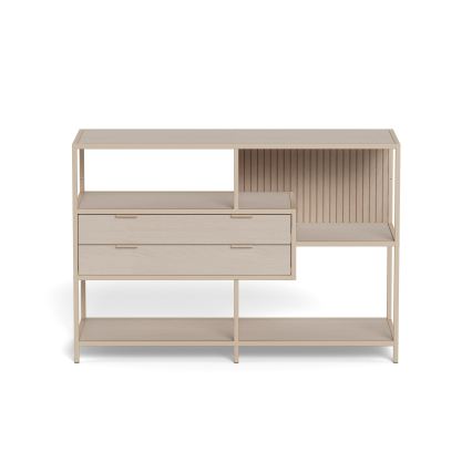 Kirjahylly SARON 114x78 cm harmaa