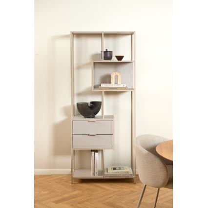 Kirjahylly SARON 77x185 cm harmaa