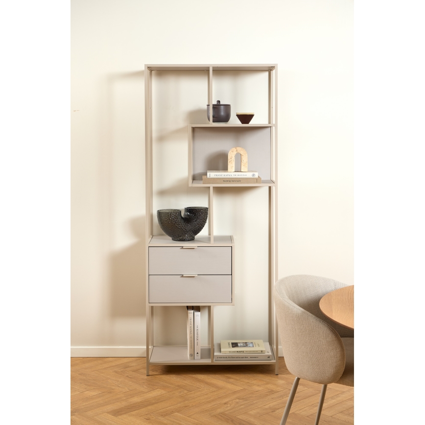 Kirjahylly SARON 77x185 cm harmaa