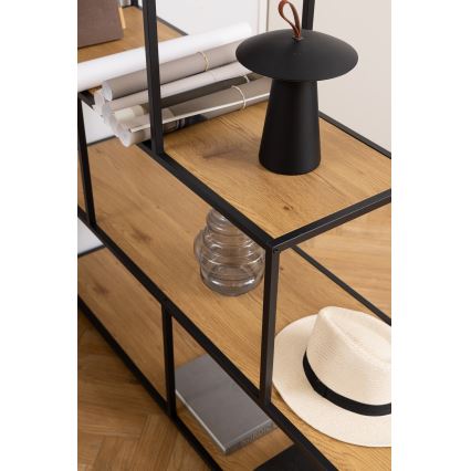 Kirjahylly SARON tammi/musta