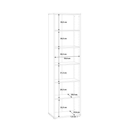 Kirjahylly URAN, valkoinen