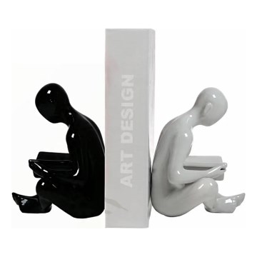 Kirjatuki 17,5x13x14 cm musta/valkoinen