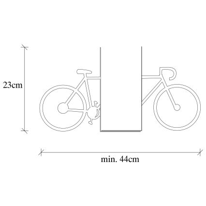 Kirjatuki 23x44 cm musta