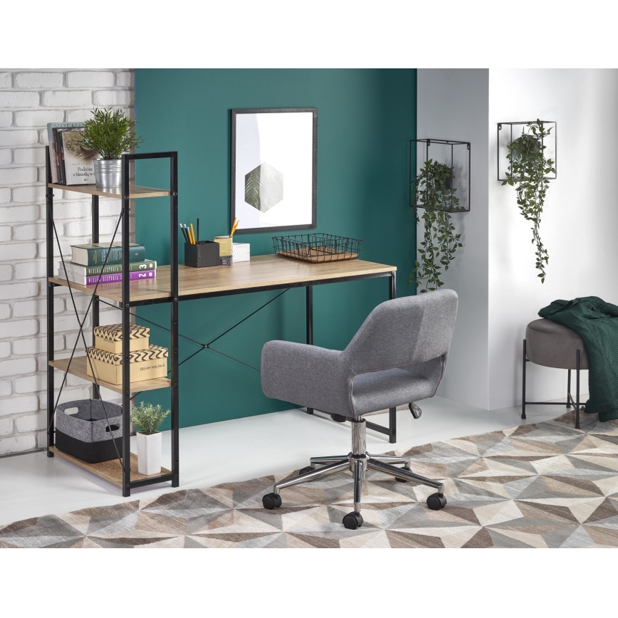 Kirjoituspöytä SERENOR musta/sonoma-tammi