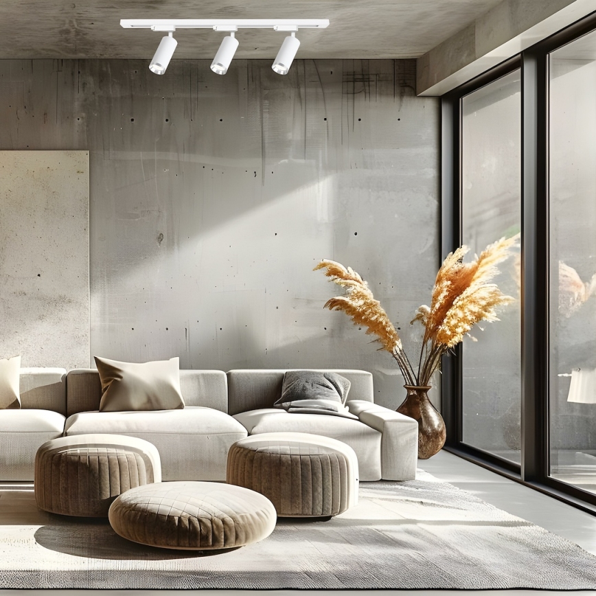 Kiskovalaisin MICA 3xGU10/10W/230V, valkoinen/mattakromi