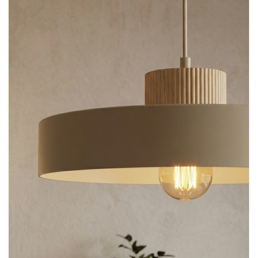 KIVI-riippuvalaisin johdolla 1xE27/15W/230V beige