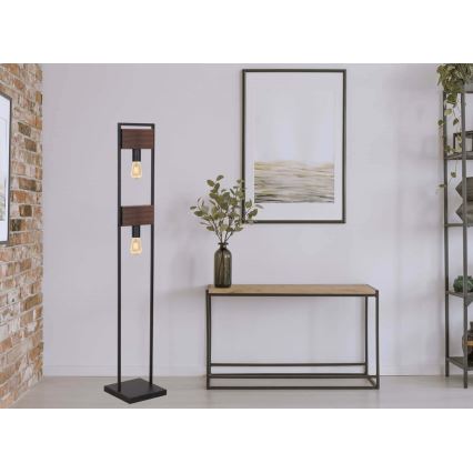 Lattiavalaisin HARD 2xE27/11W/230V puu/musta