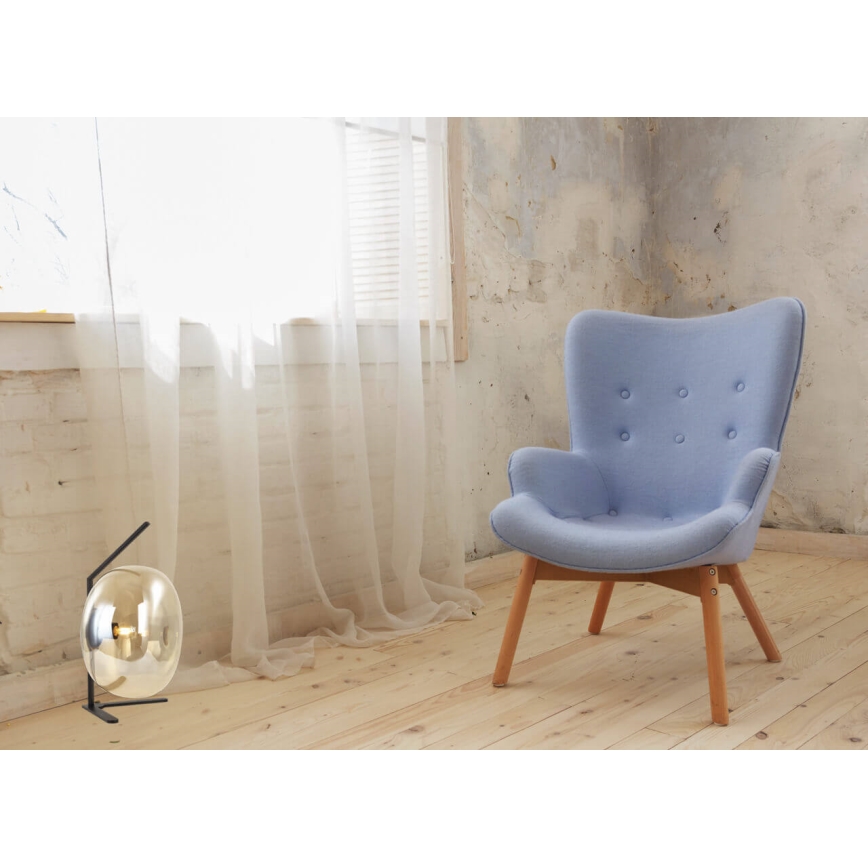 Pöytävalaisin VESTA 1xE27/7W/230V beige/musta