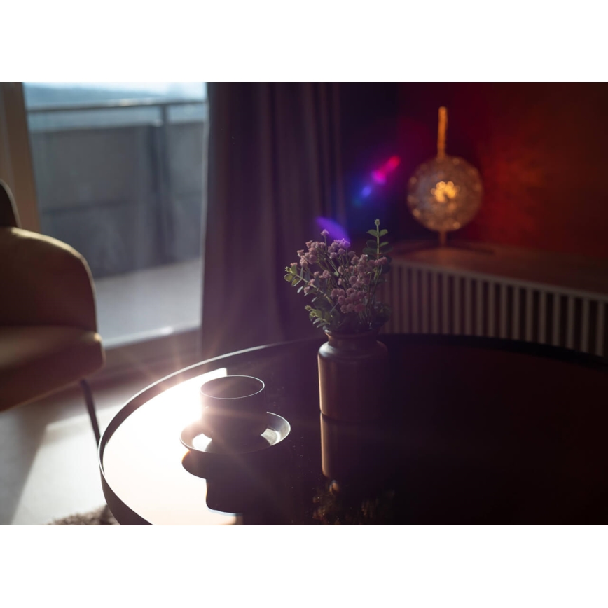 Pöytävalaisin JUNO 1xE27/7W/230V beige/kultainen