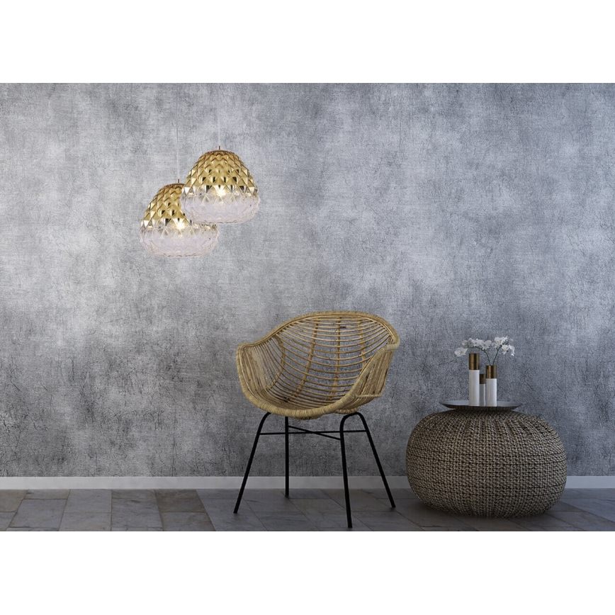 Kattokruunu johdossa DIAMOND 1xE27/11W/230V kultainen