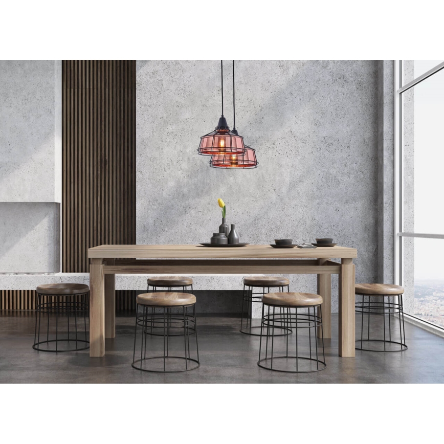 Kattokruunu johdossa FACTORY 1xE27/11W/230V ruusu kulta/musta