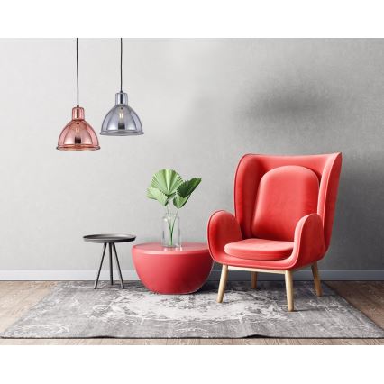 Kattokruunu johdossa CREATE 1xE27/11W/230V harmaa