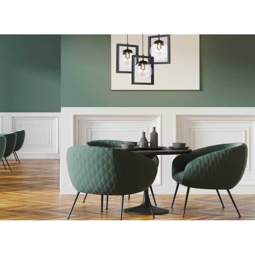 Kattokruunu johdossa REY 1xE27/7W/230V musta