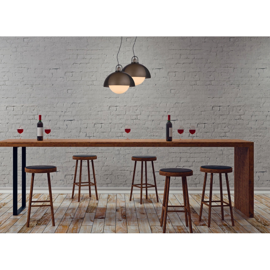 Kattokruunu johdossa GRAVEN 1xE27/11W/230V musta