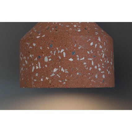 Riippuvalaisin RESIN 1xE27/11W/230V vaaleanpunainen/musta