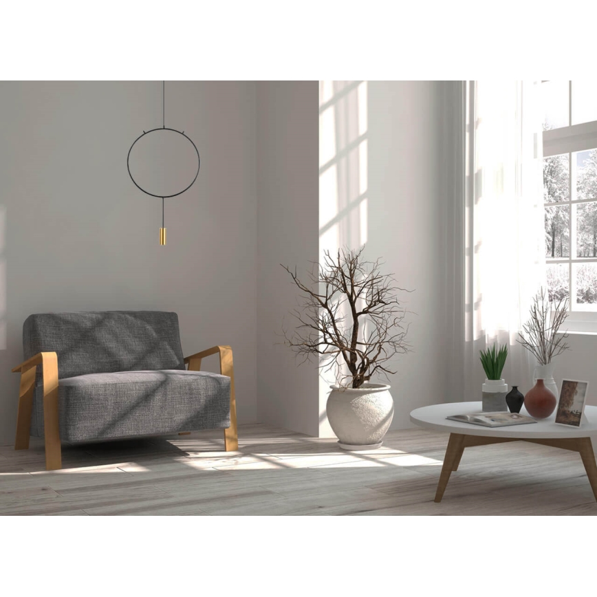 Riippuvalaisin ARCADE 1xGU10/5W/230V musta/kulta