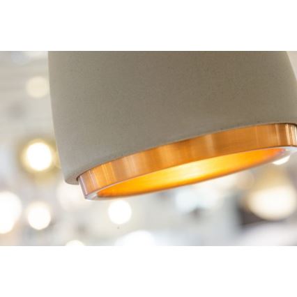 Riippuvalaisin CONCRETE 1xGU10/5W/230V harmaa/kupari