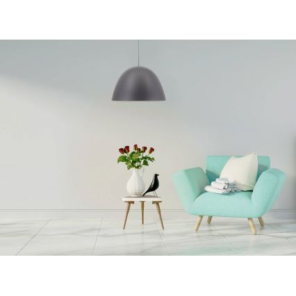 Kattokruunu johdossa REVOLVE 1xE27/11W/230V harmaa