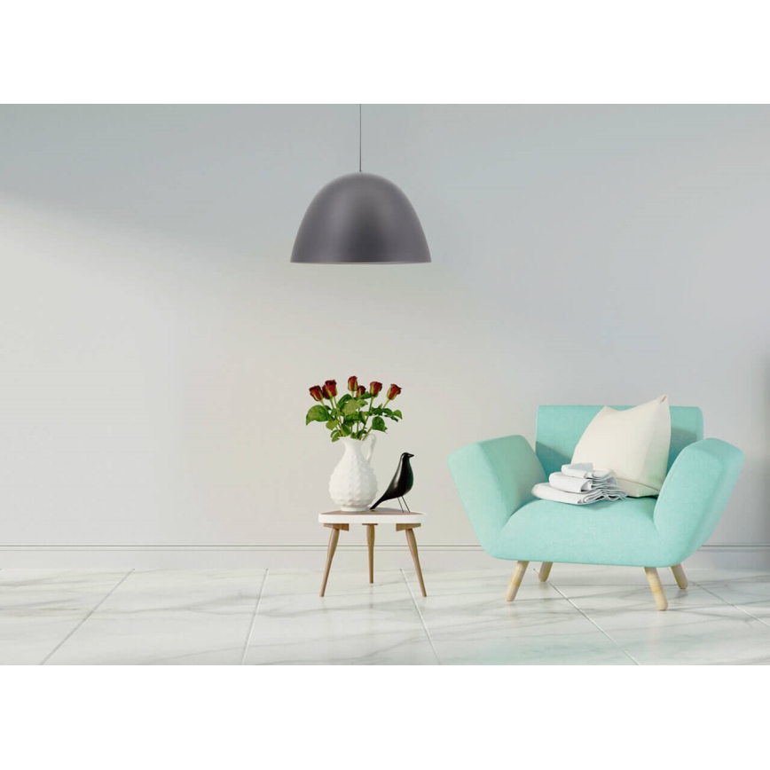 Kattokruunu johdossa REVOLVE 1xE27/11W/230V harmaa