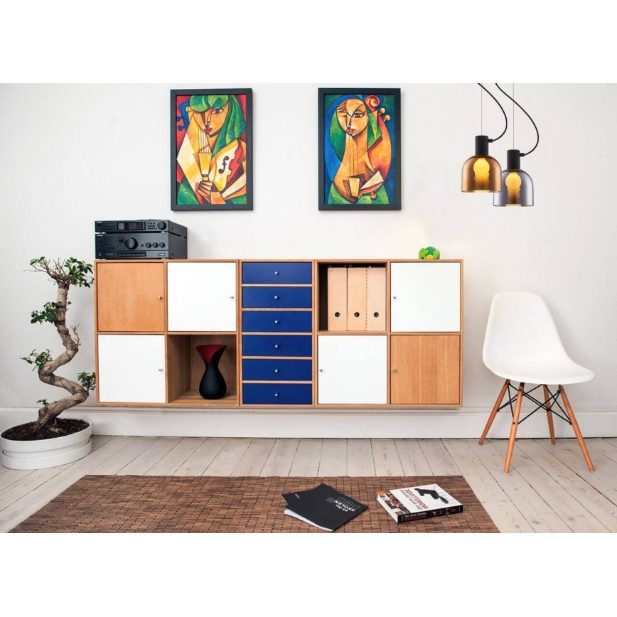 Kattokruunu johdossa FIRE 1xE27/9W/230V ruskea/musta